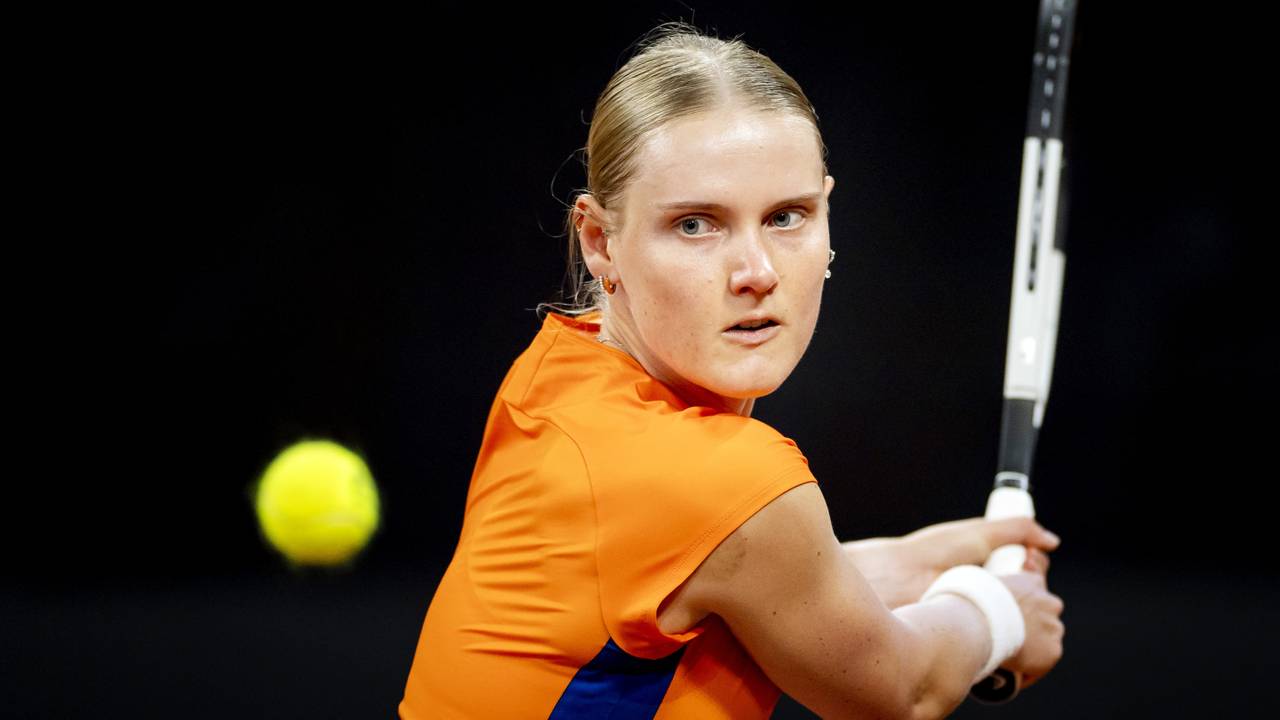 Suzan Lamens,  de nummer 1 van Nederland bereikte in Rosmalen de tweede ronde (foto:ANP)
