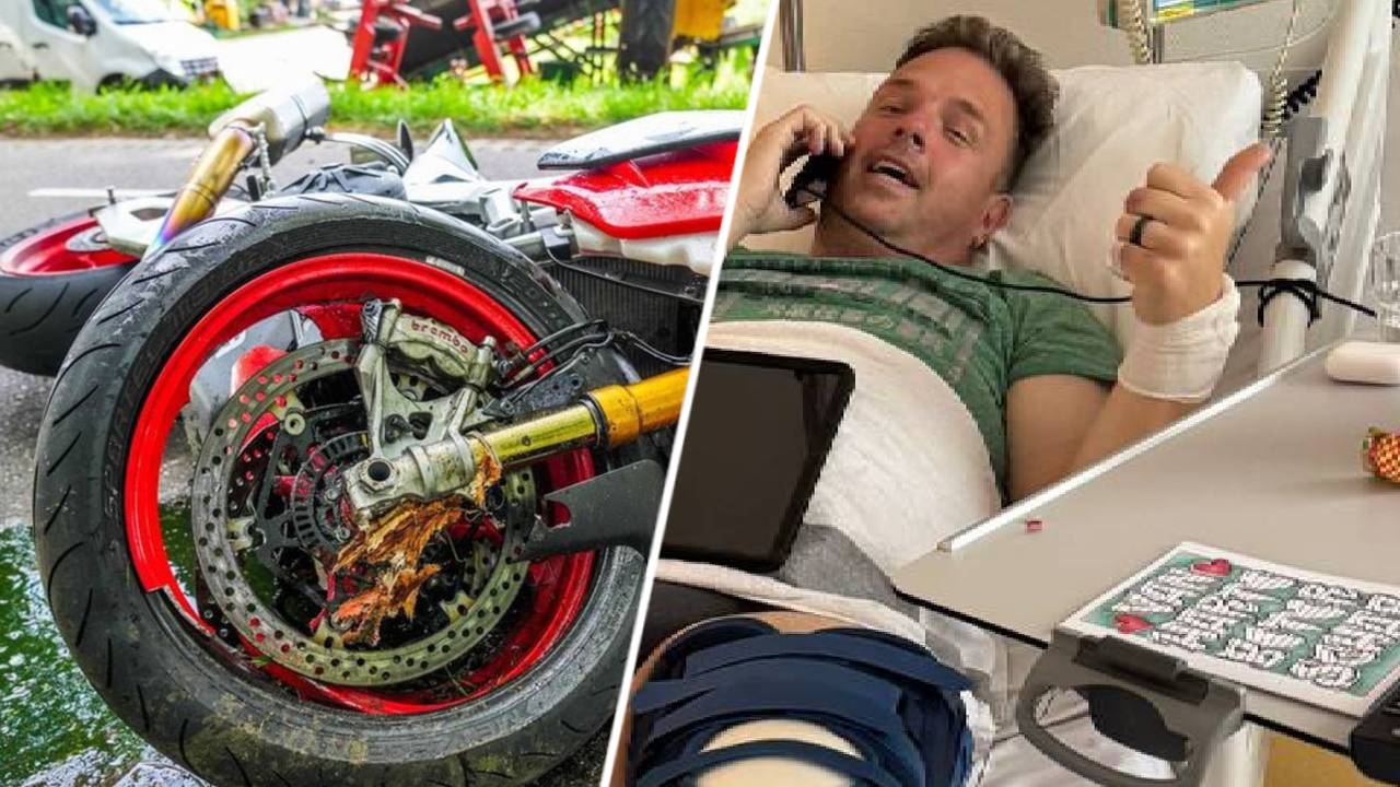 Bart in het ziekenhuis (privéfoto's).