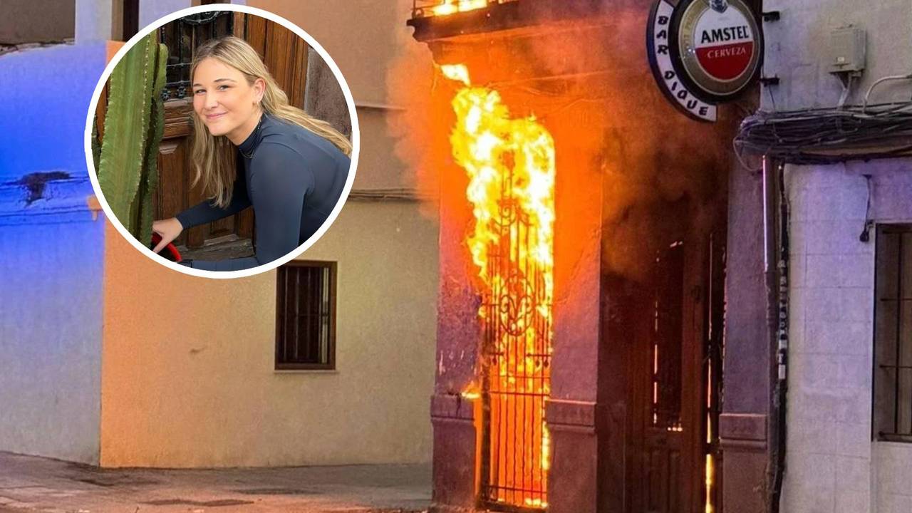 De vlammen slaan uit het huis van Laura (Foto: Laura van Casteren.)