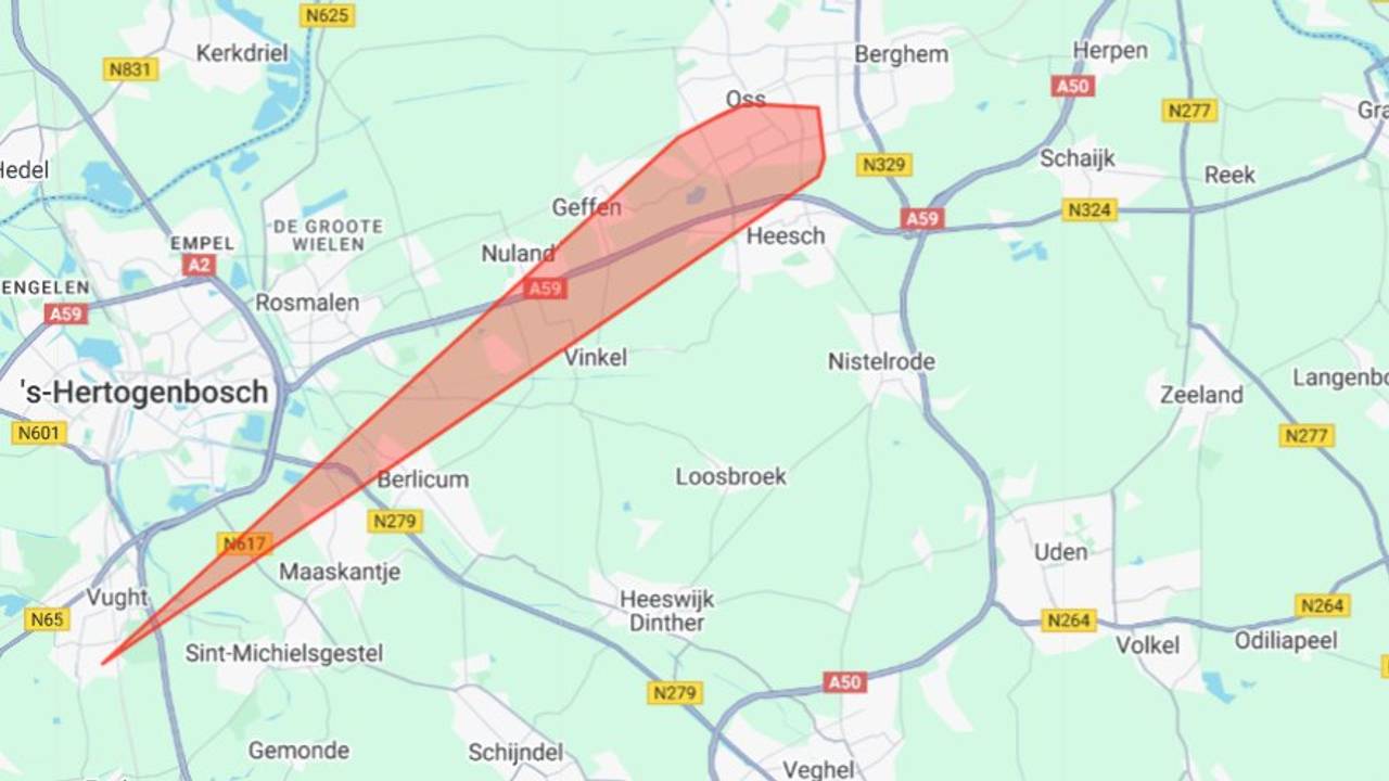 In Oss is een stroomstoring (foto: Enexis).