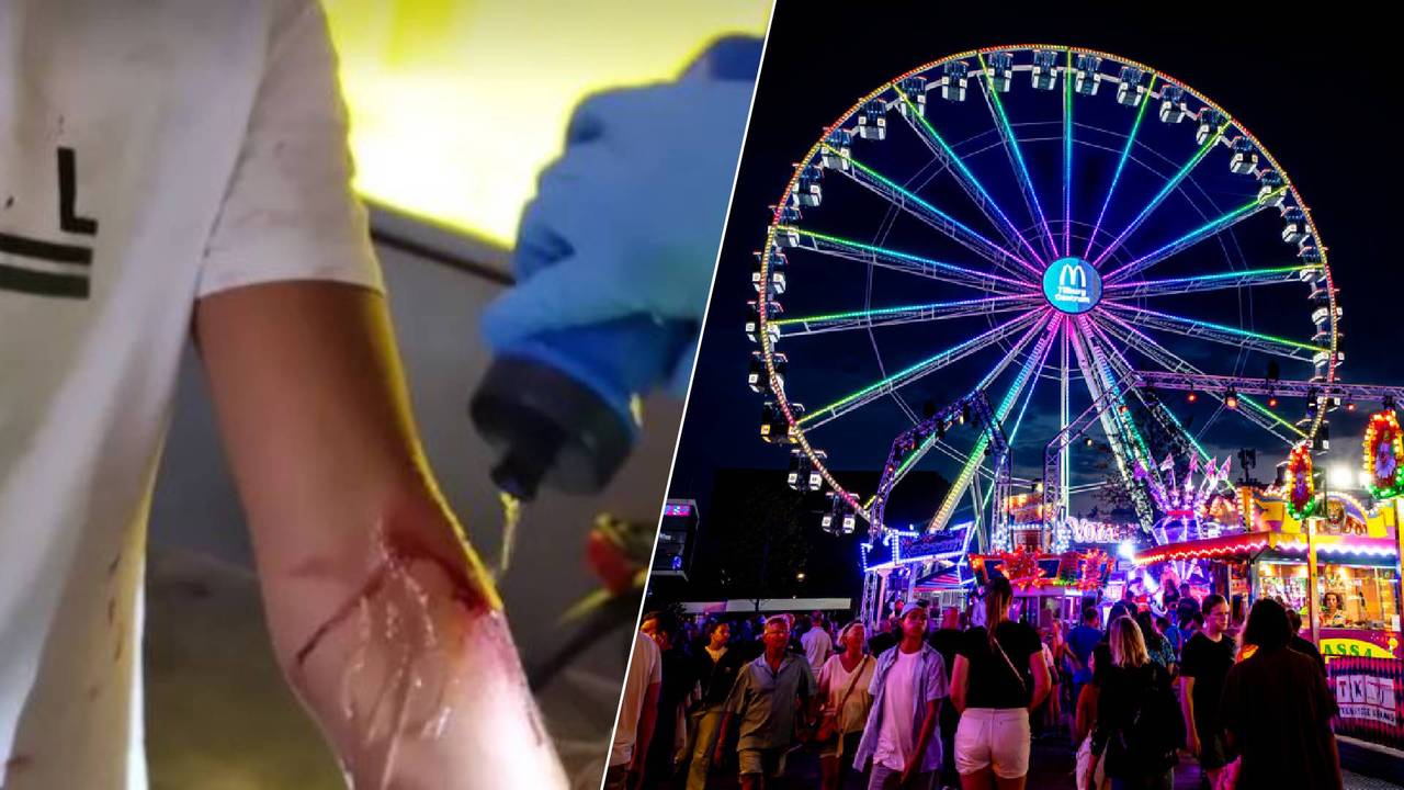 Een man is gestoken op de kermis (foto's: politie Tilburg/Eye4images).