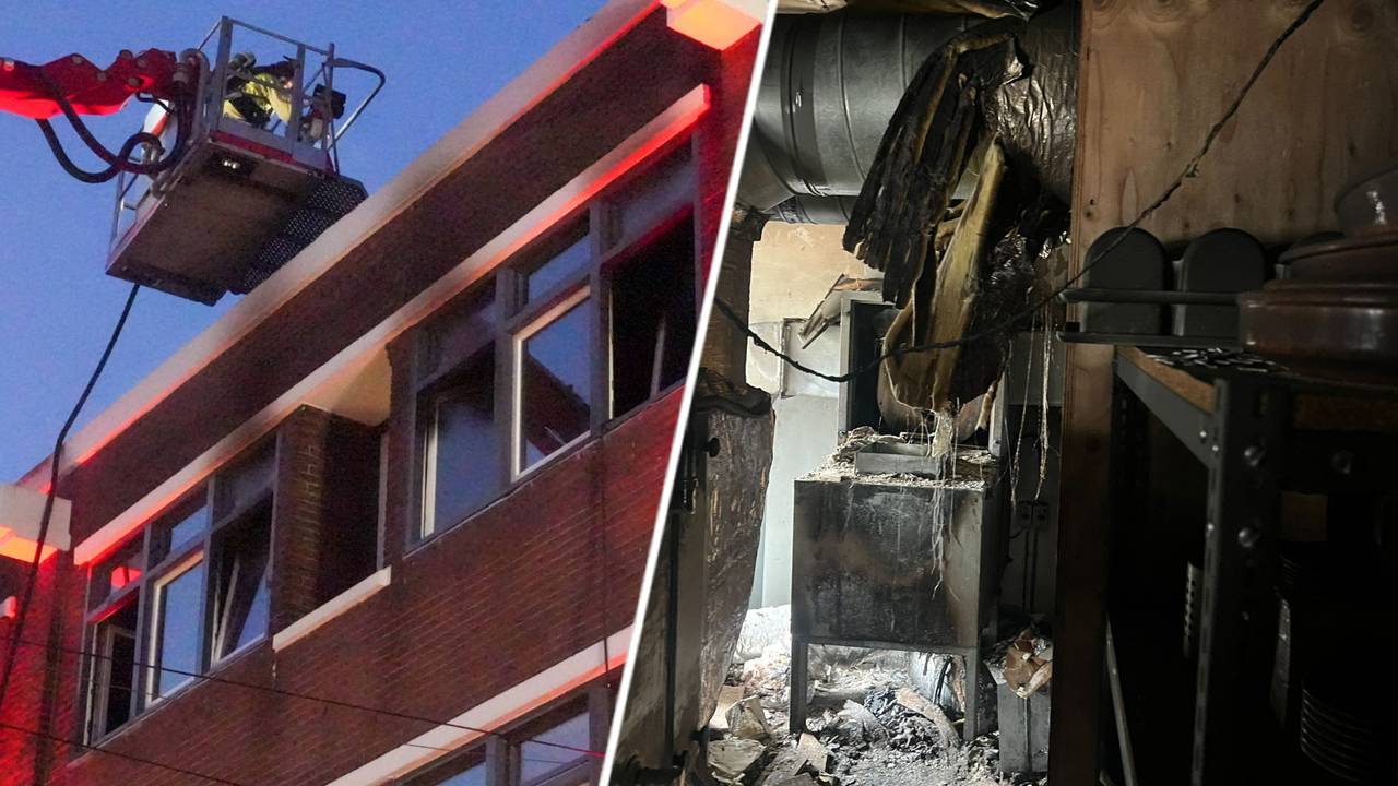 Proeverij de Bank moet maanden dicht na de brand van dinsdagavond (foto: Harrie Grijseels/Persbureau Heitink/Björn van de Brug).