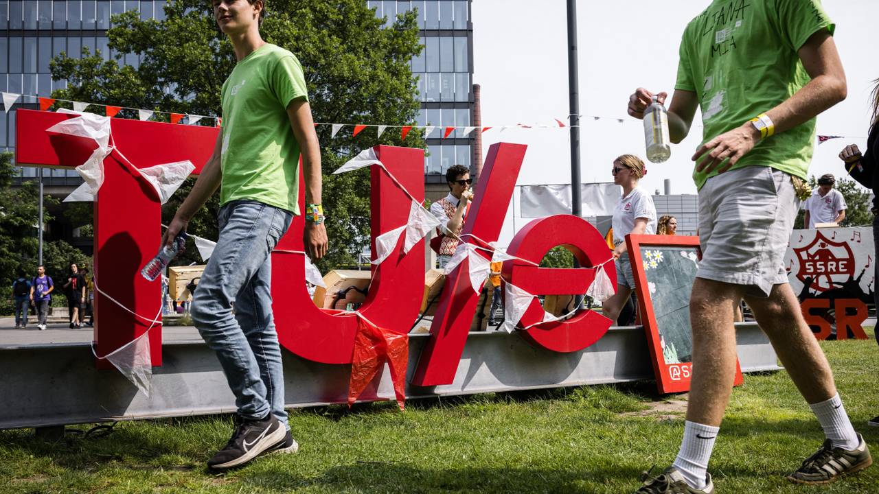 Studenten bij de introweek van TU/e in 2024 (foto: Rob Engelaar/ANP).