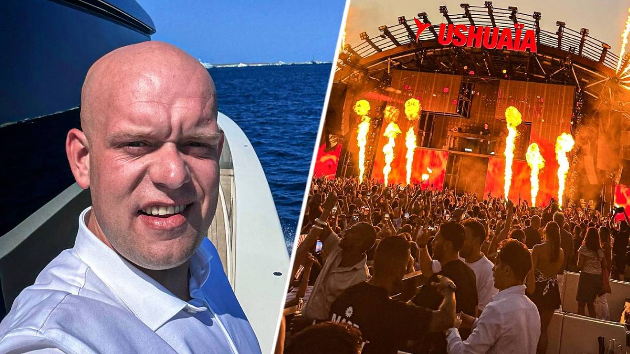 Michael van Gerwen op vakantie op Ibiza (foto's: