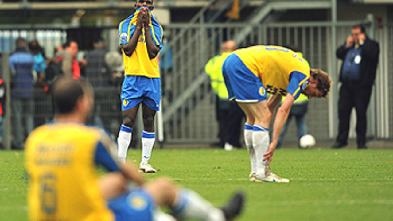 Teleurstelling bij RKC na de zoveelste nederlaag. (Foto: Pix4Profs)