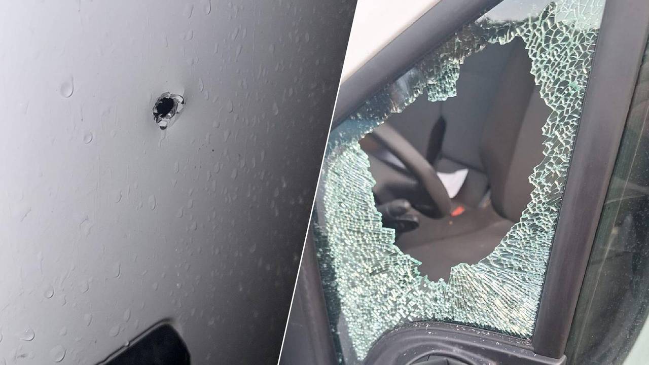 De inbrakers boren steeds een gat of slaan een ruit in (foto: Eigen beeld).