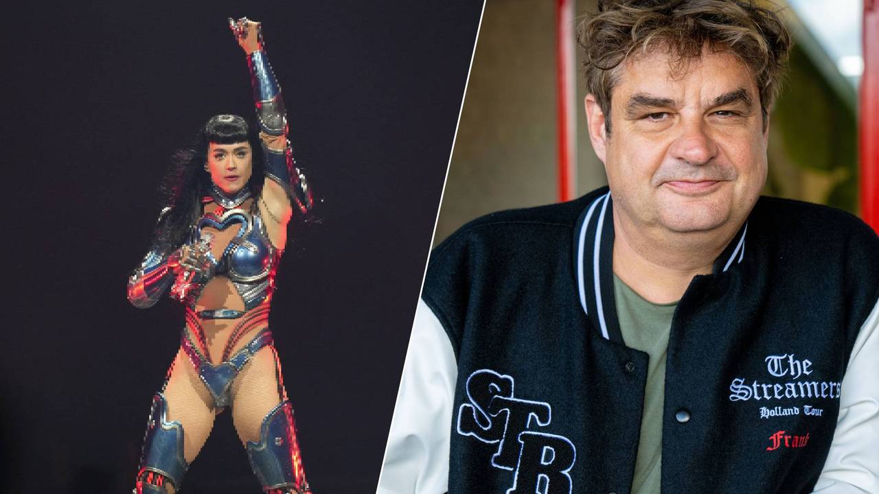 Links: Katy Perry. Rechts: Frank Lammers (Foto: ANP / Chris Young.)