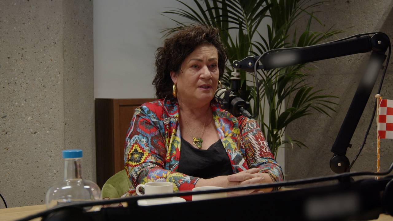 Caroline van der Plas (BBB) tijdens de opname van 'Brabant Kiest, de podcast'.