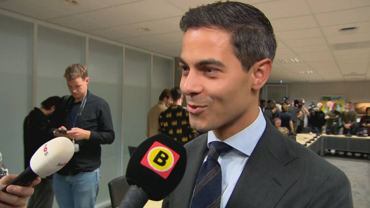 Een blije Rob Jetten de ochtend na de verkiezingen.