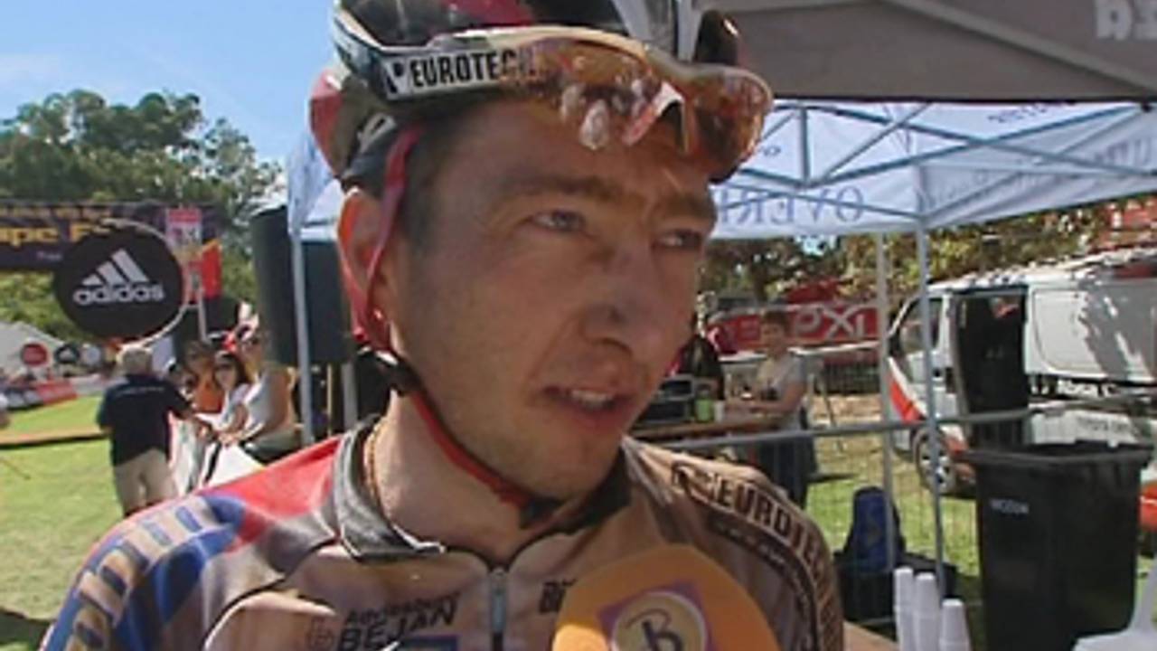 Bart Brentjens moest de eindzege in Australië laten aan Urs Huber.