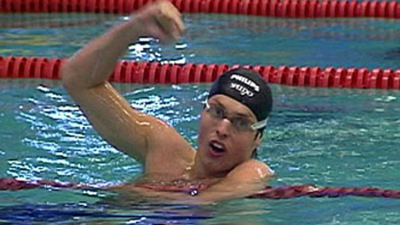 Van den Hoogenband was een halve seconde langzamer.