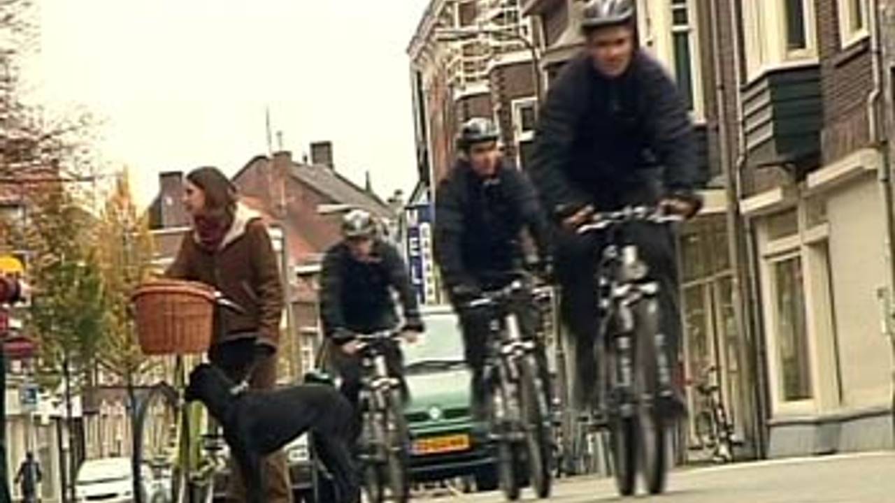 De politiebikers in Tilburg.