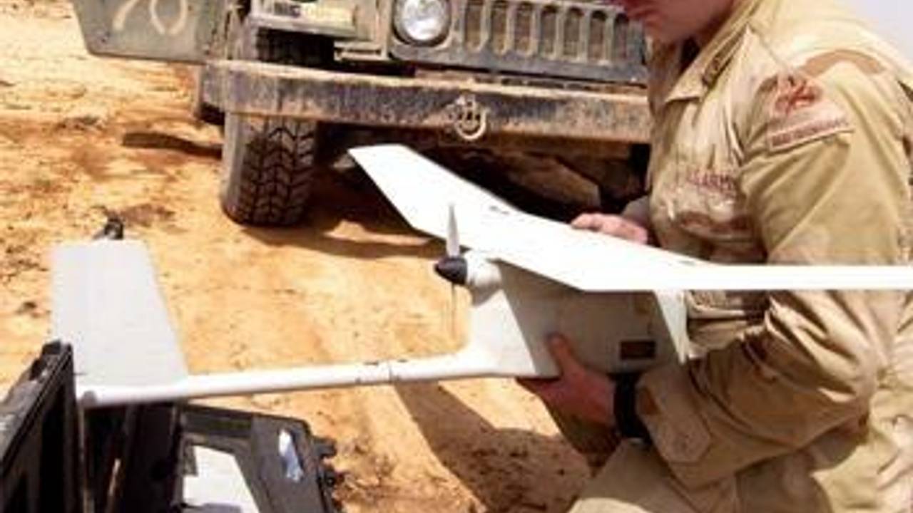 De RQ-11 Raven wordt vaak gebruikt in oorlogsgebied.