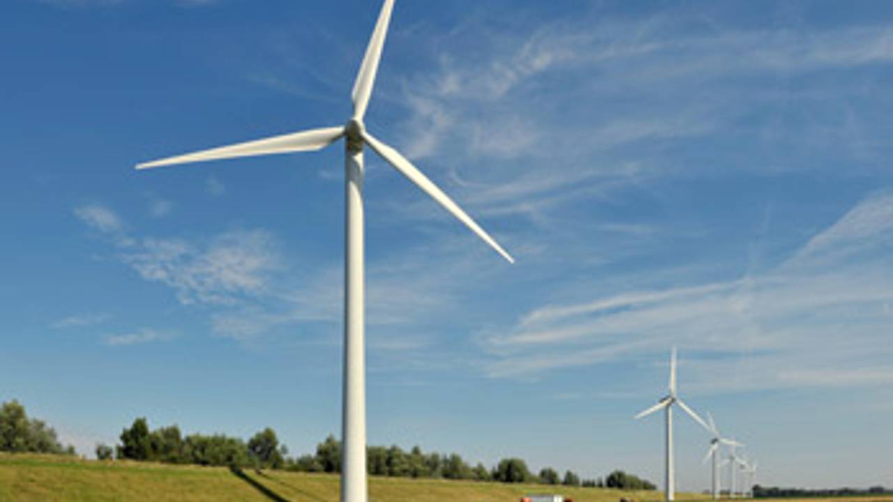 Het nieuwe windpark Sabinapolder.