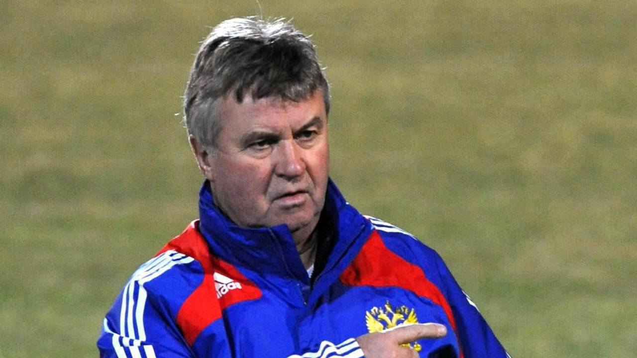 Hiddink als bondscoach van Rusland (foto: ANP)