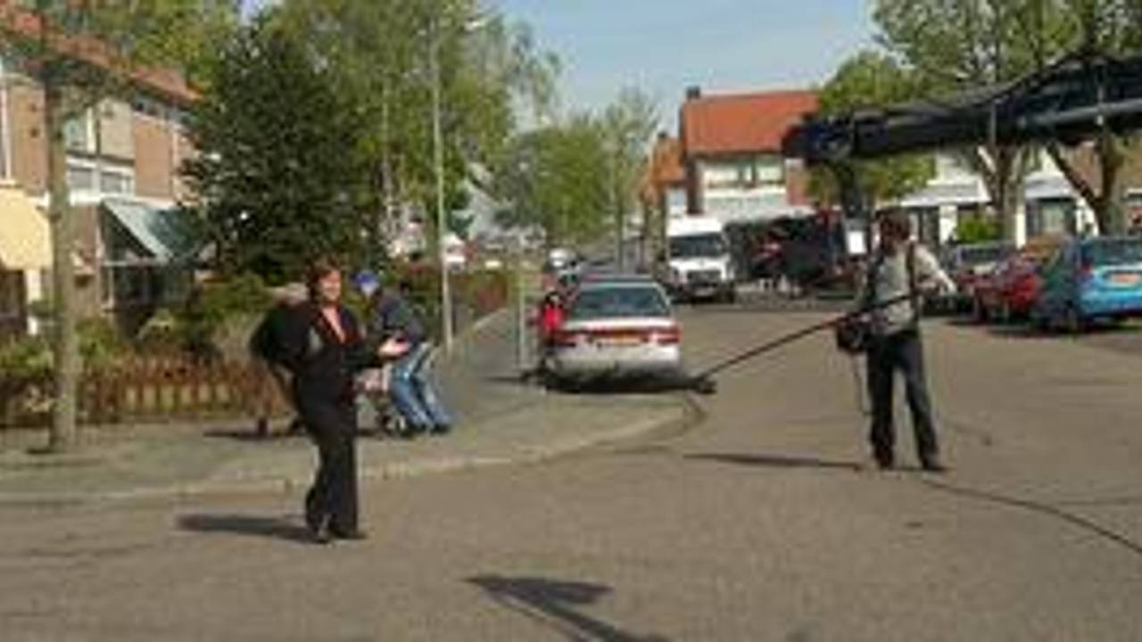 Tijdens de opname (foto: Martijn de Bie).