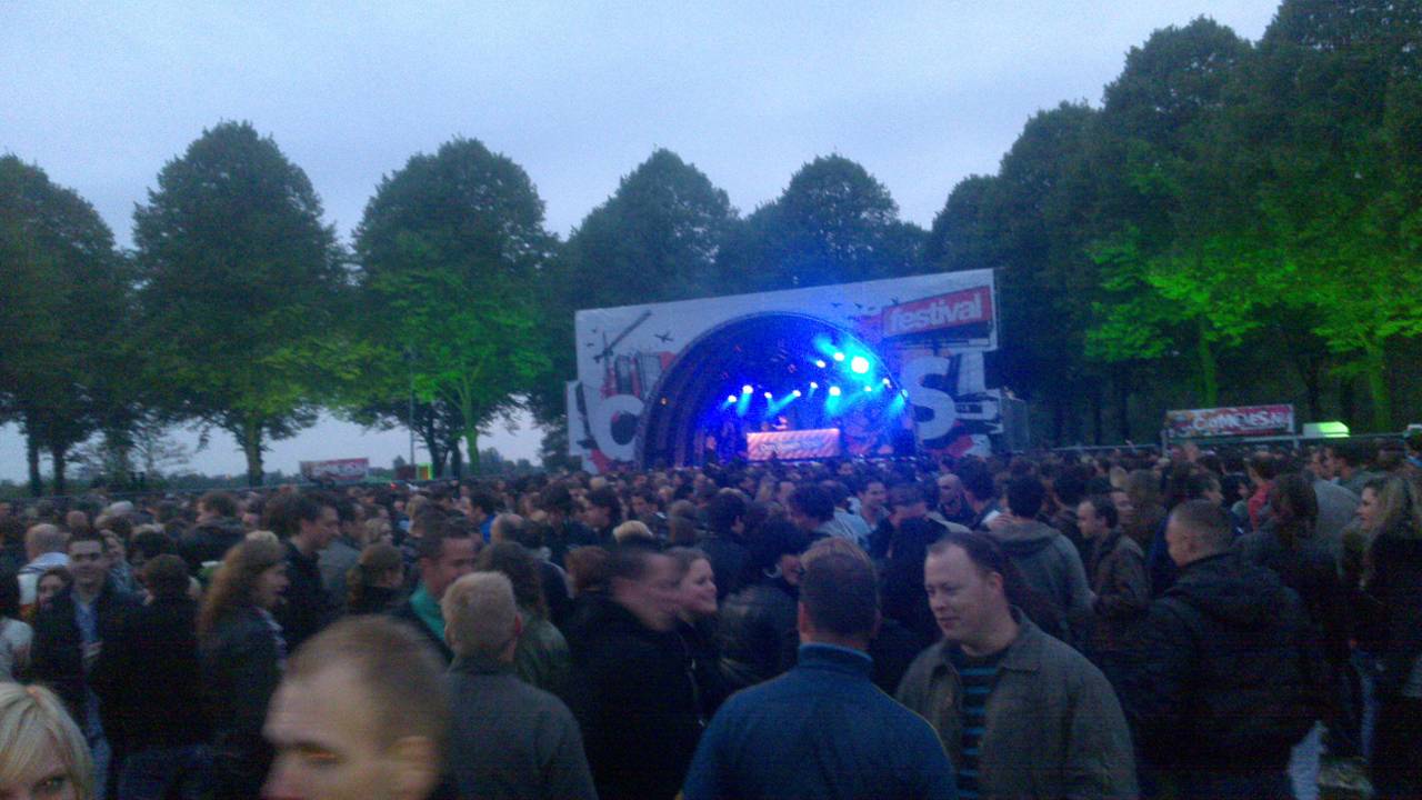Beeld van eerder op de avond.