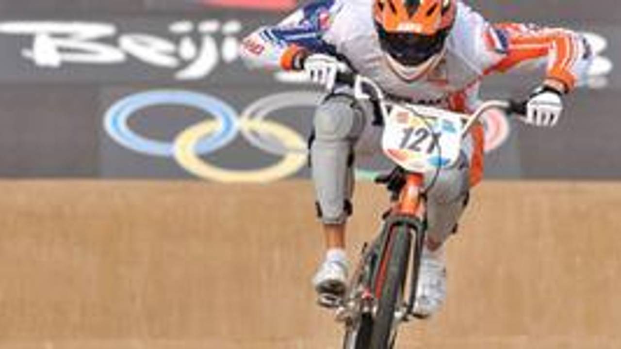 Van der Biezen tijdens de Spelen in 2008.