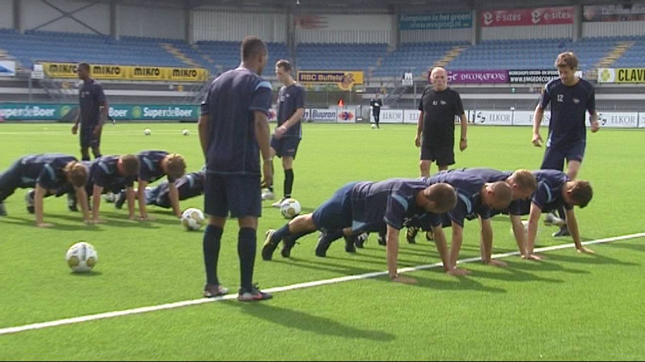Popovics bij zijn eerste training
