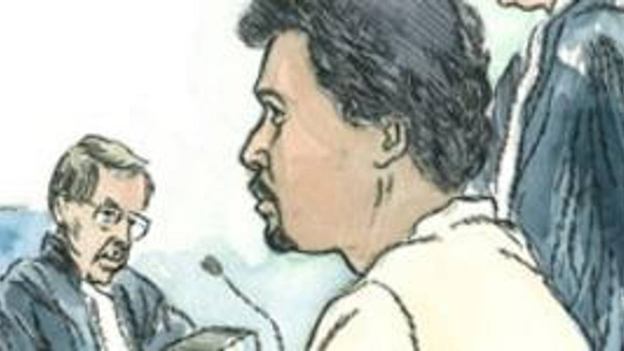 Julien C. in 2010 in de rechtbank (foto: archief Omroep Brabant)