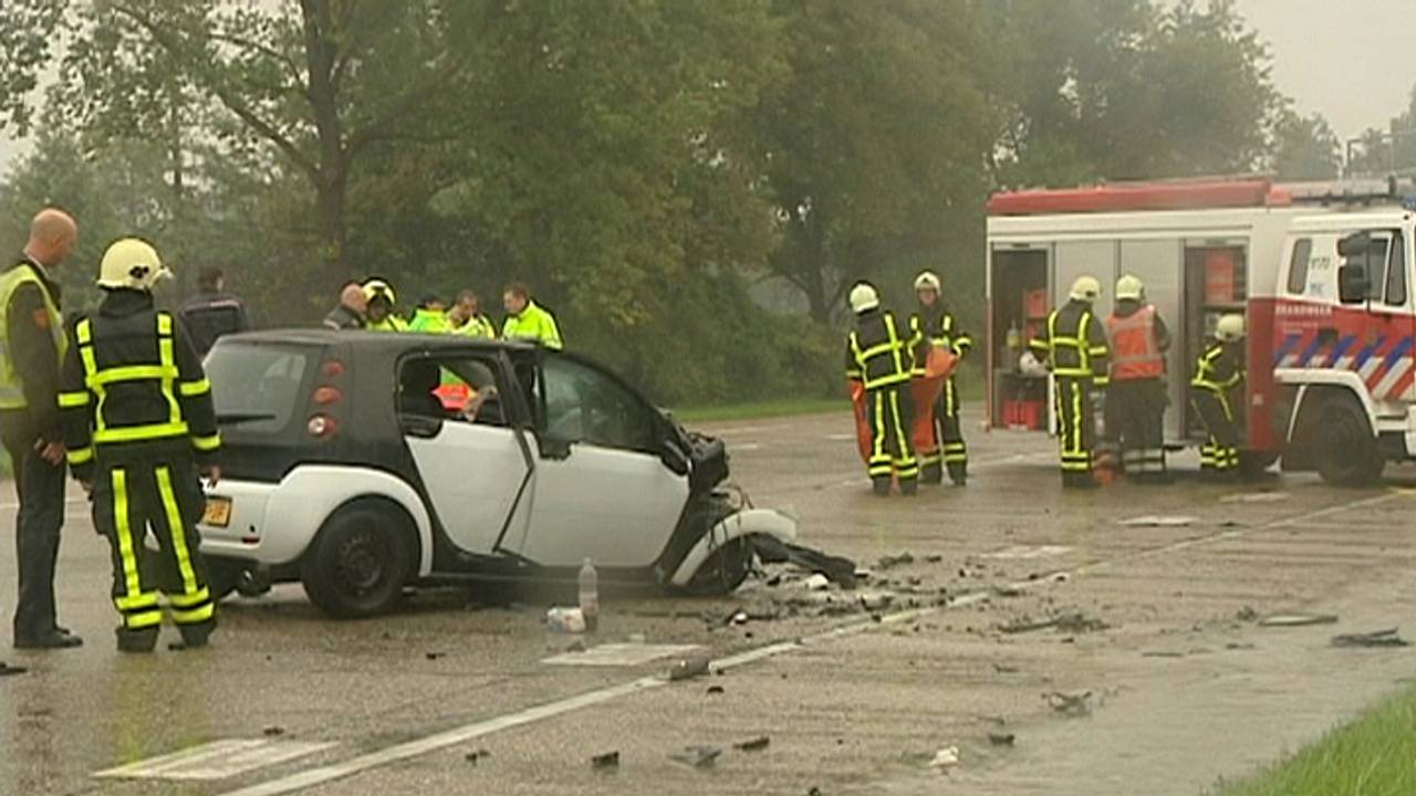Een van de betrokken voertuigen