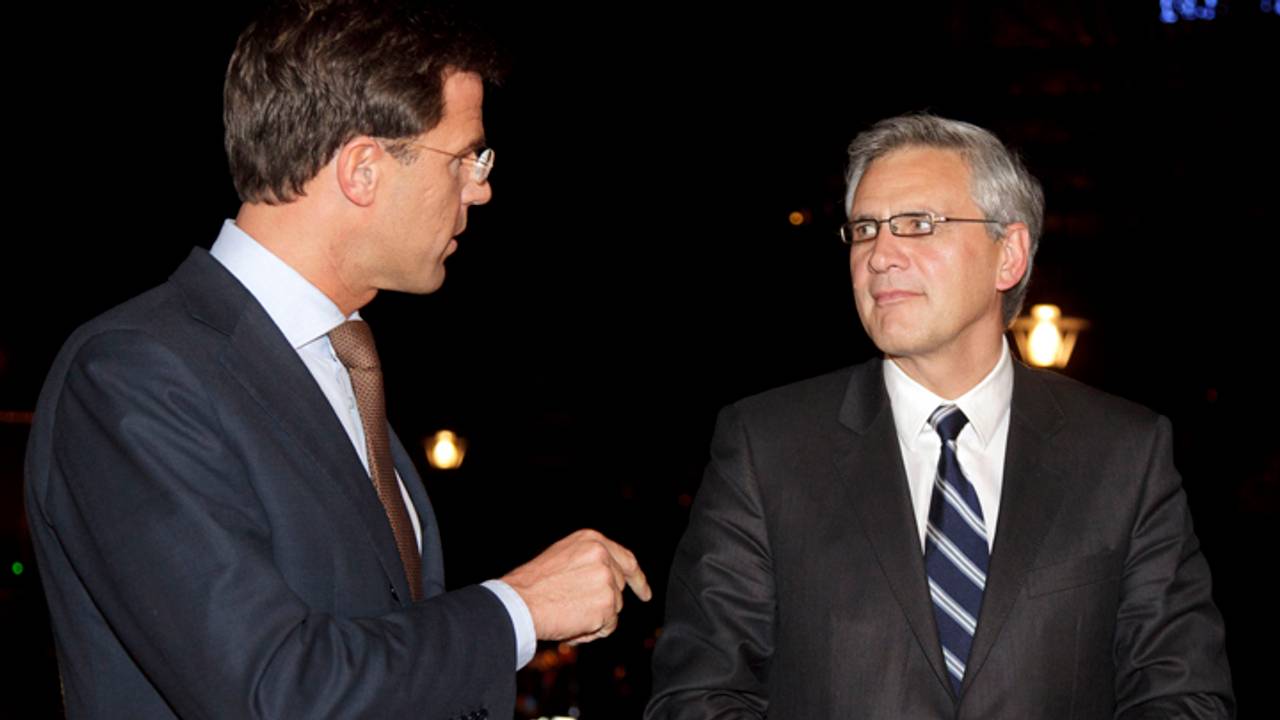 Mark Rutte (l.) en Kris Peeters (Foto: ANP)