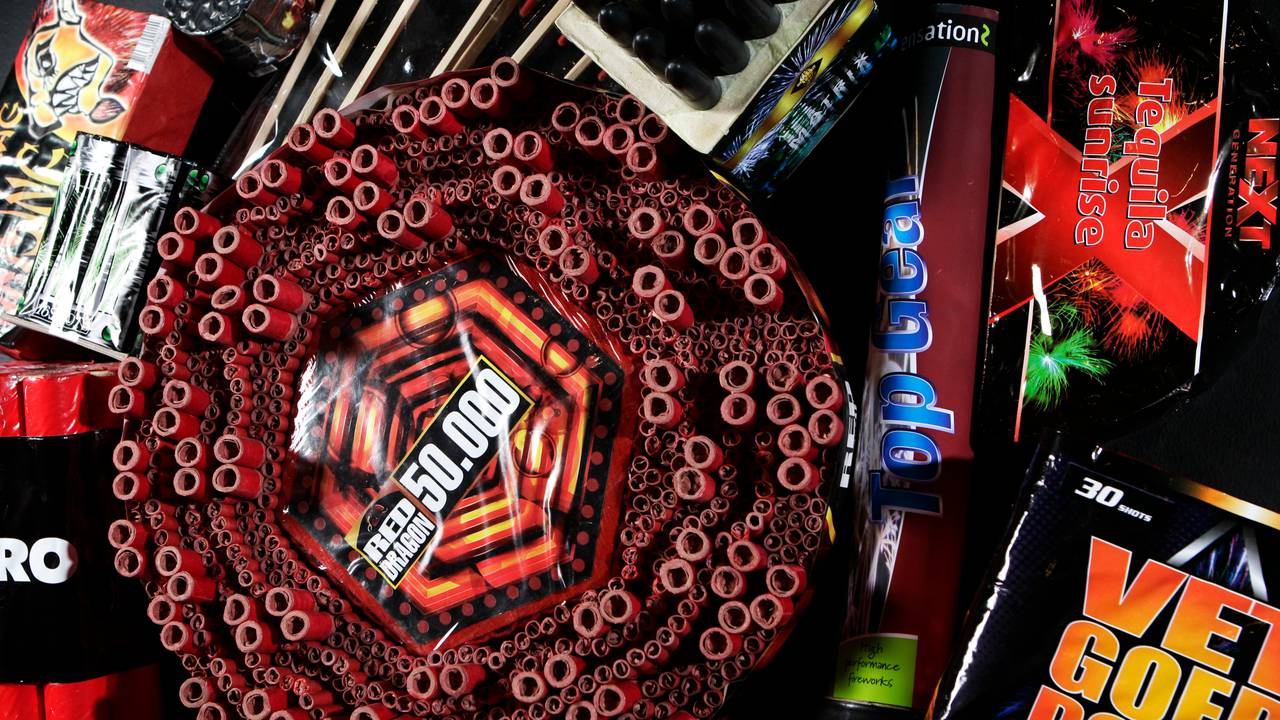 Het vuurwerk was 650 euro waard.