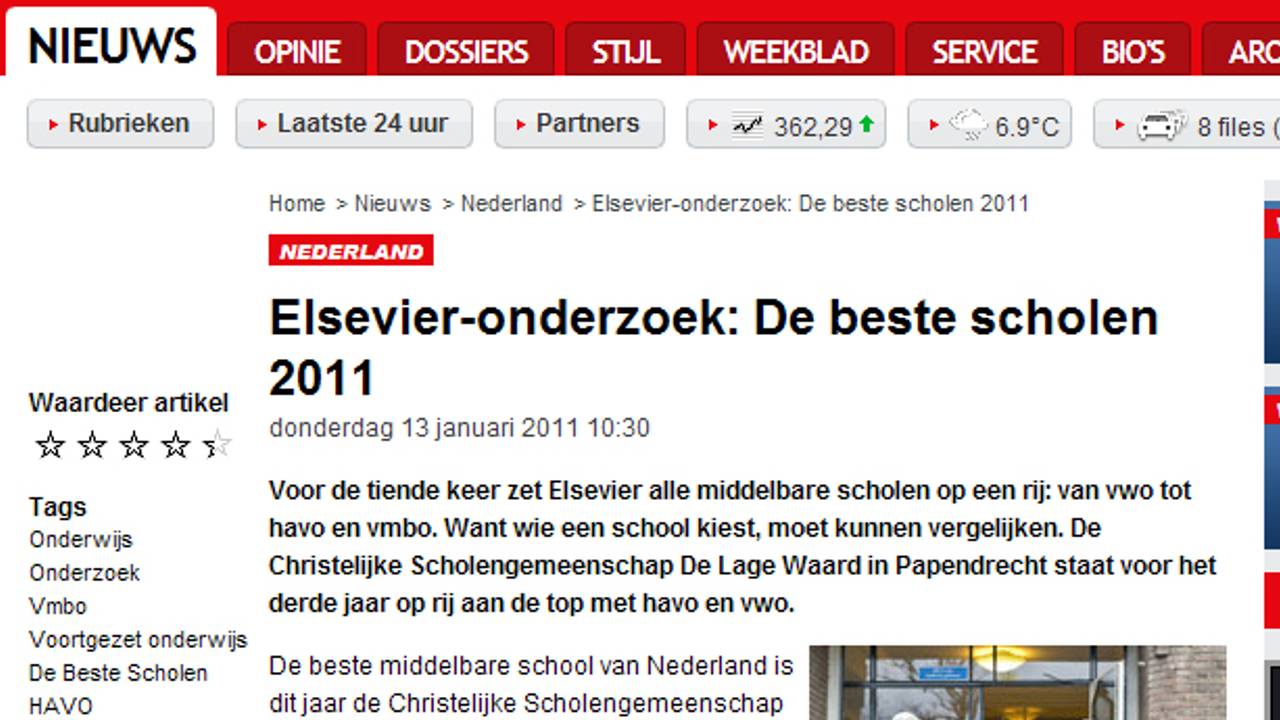 'Christiaan Huygens Eindhoven beste school' Omroep