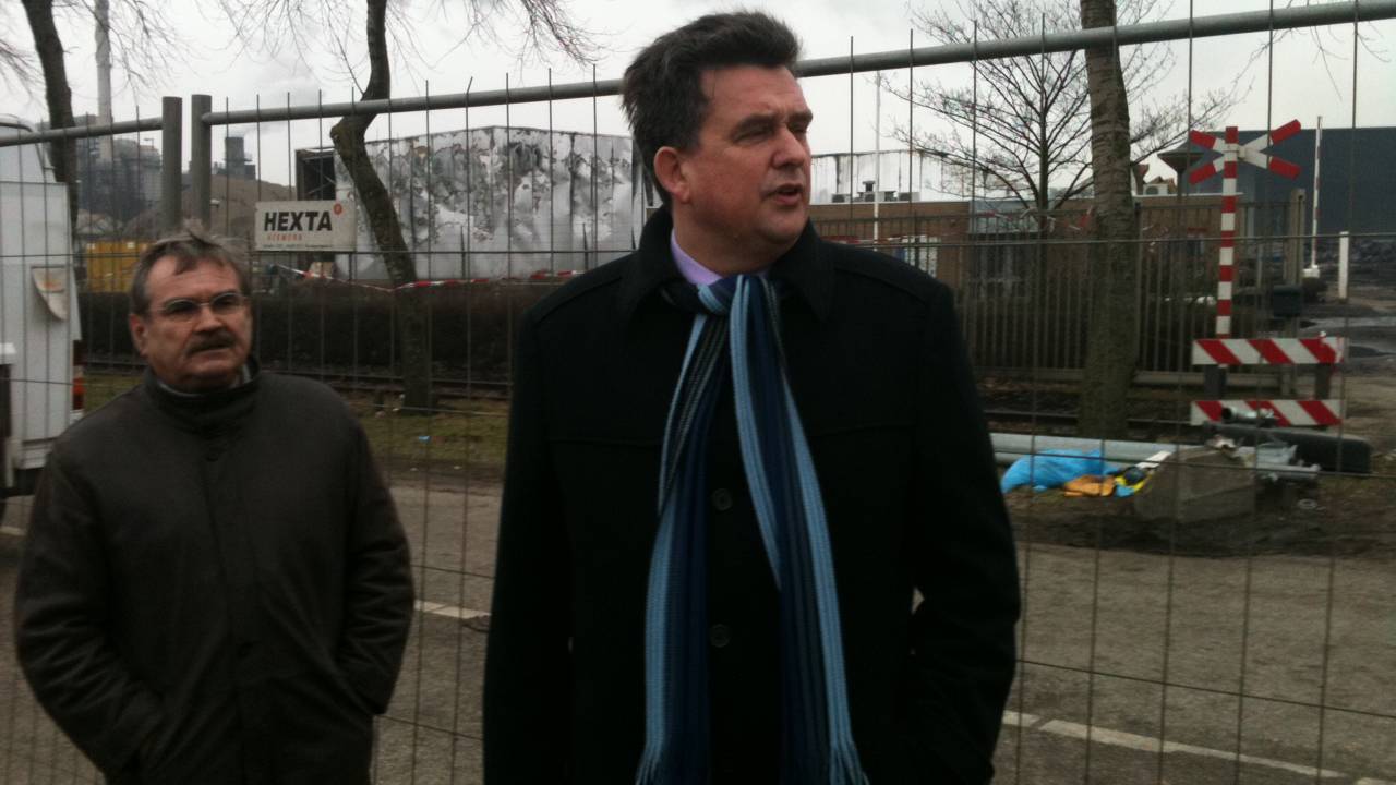 Emile Roemer (rechts) in Moerdijk