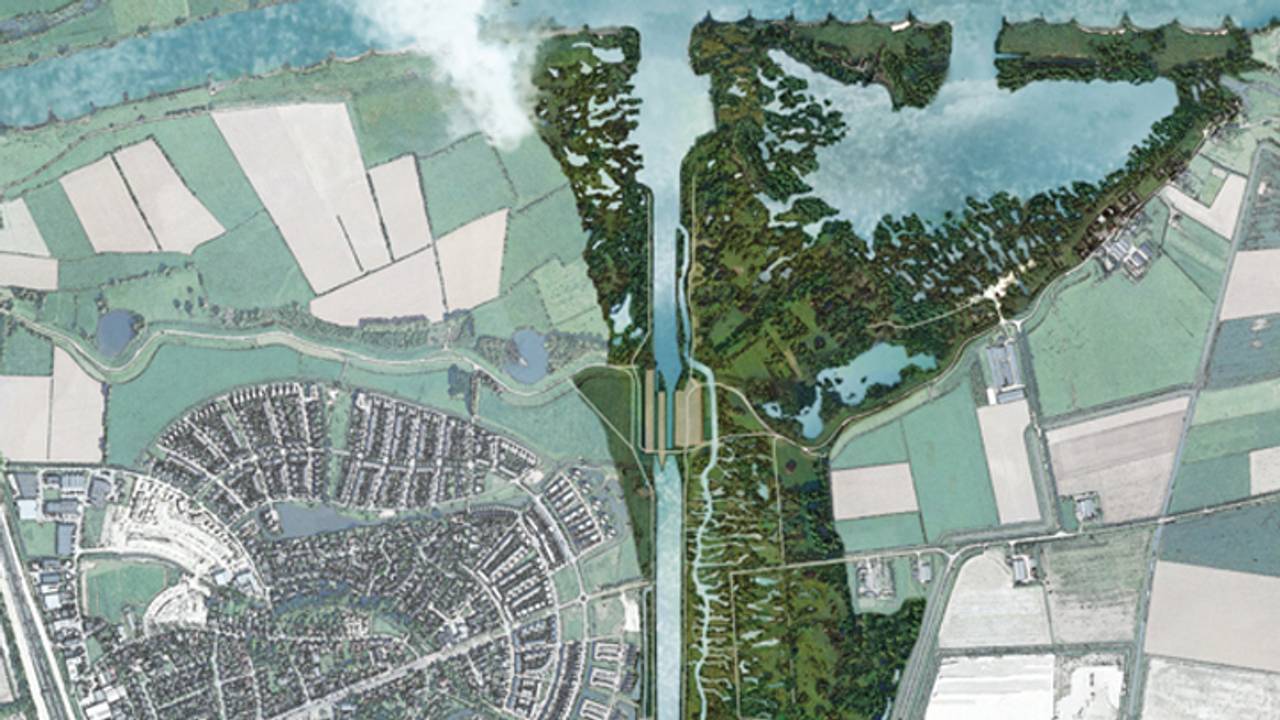 Een deel van het Kanaalpark in Den Bosch.