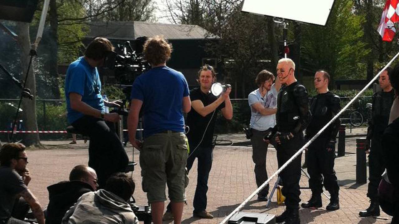 Opnames van de clip in Maaskantje