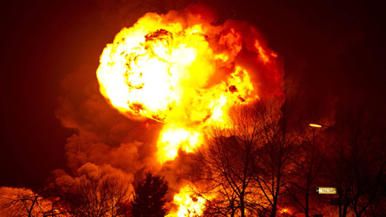 De brand bij Chemie-Pack. Foto: ANP