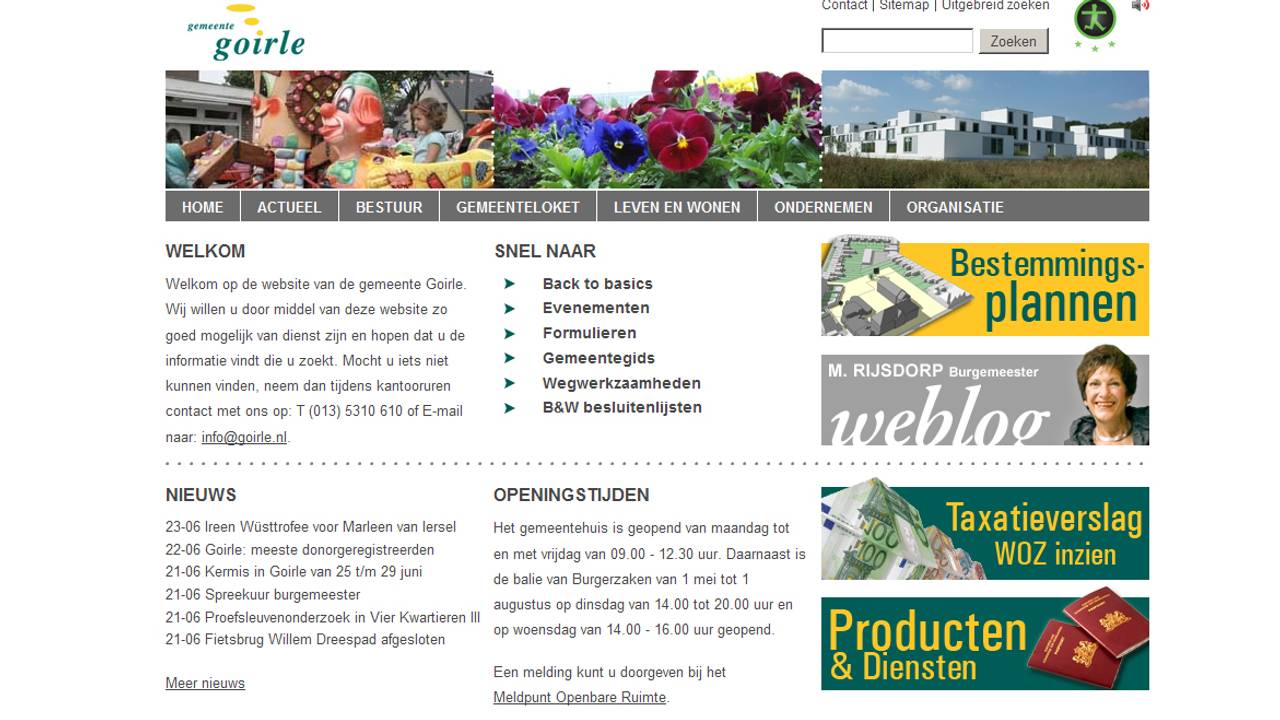 Website gemeente Goirle