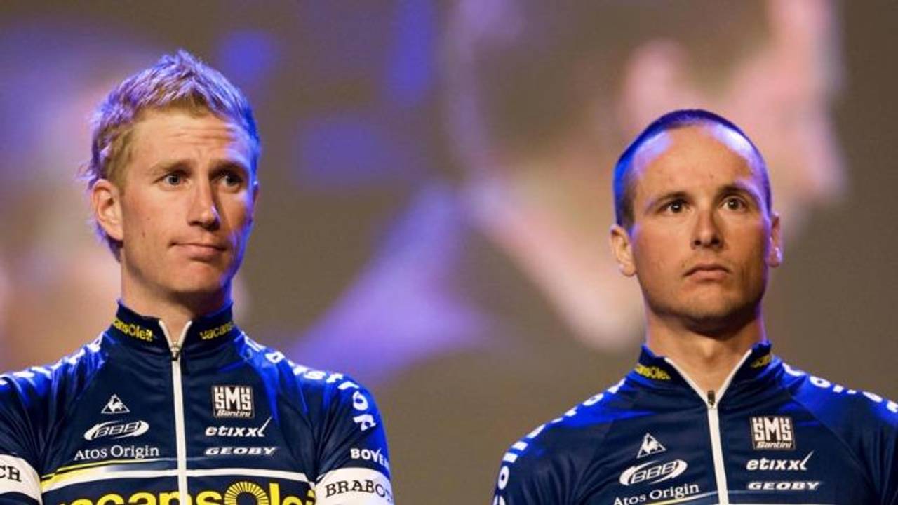 Hoogerland (rechts) aan de start in Stiphout