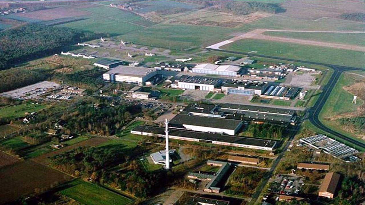 Het huidige bedrijventerrein Aviolanda bij Hoogerheide