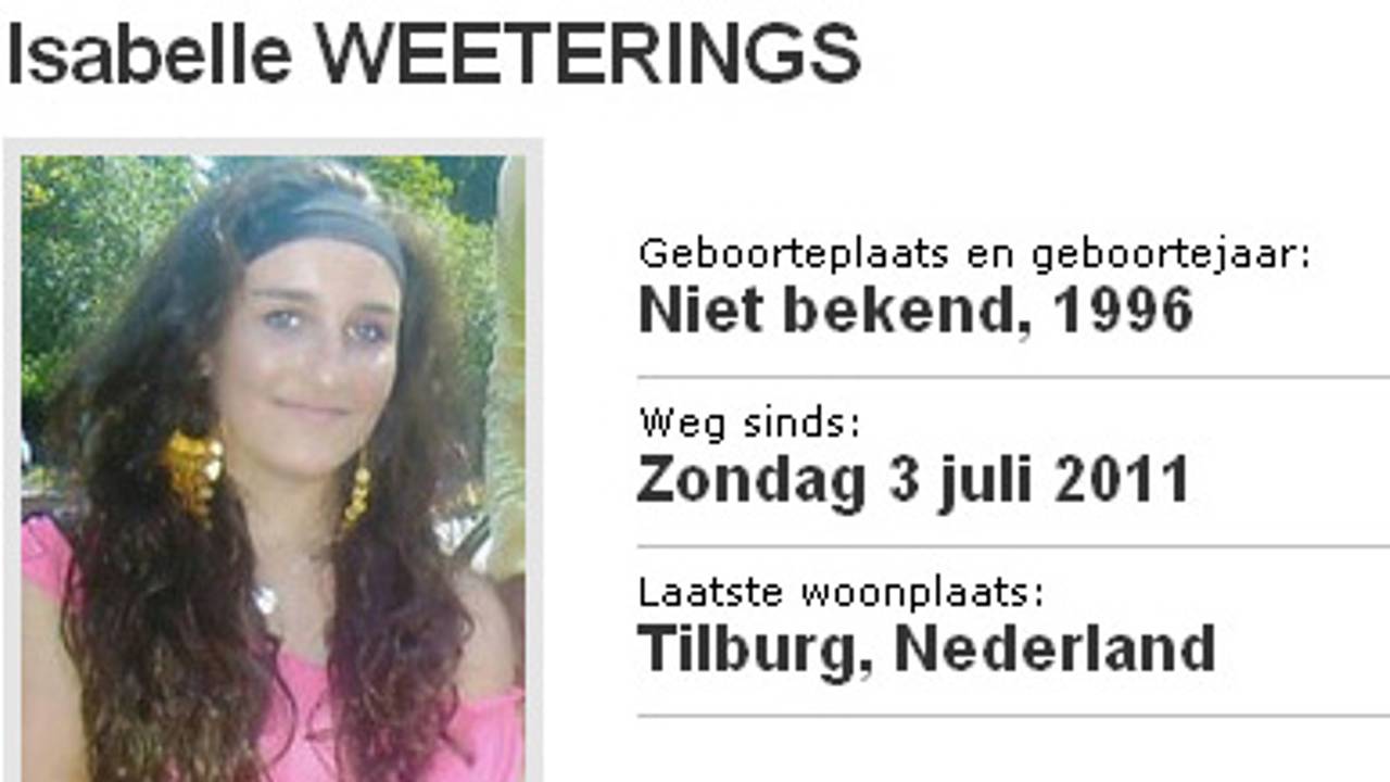 Isabelle Weeterings (foto: TROS Vermist).