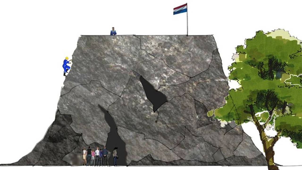 Een van de eerste schetsen van de berg van Rofra