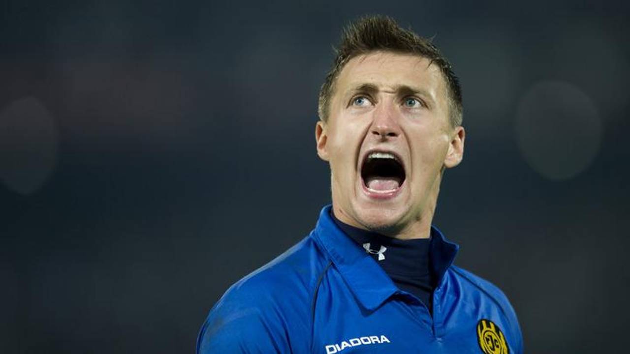 Przemyslaw Tyton in het shirt van Roda JC