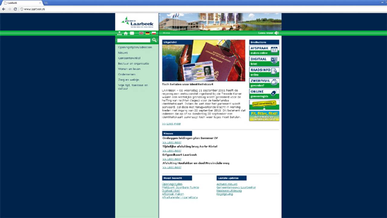 De site van de gemeente Laarbeek
