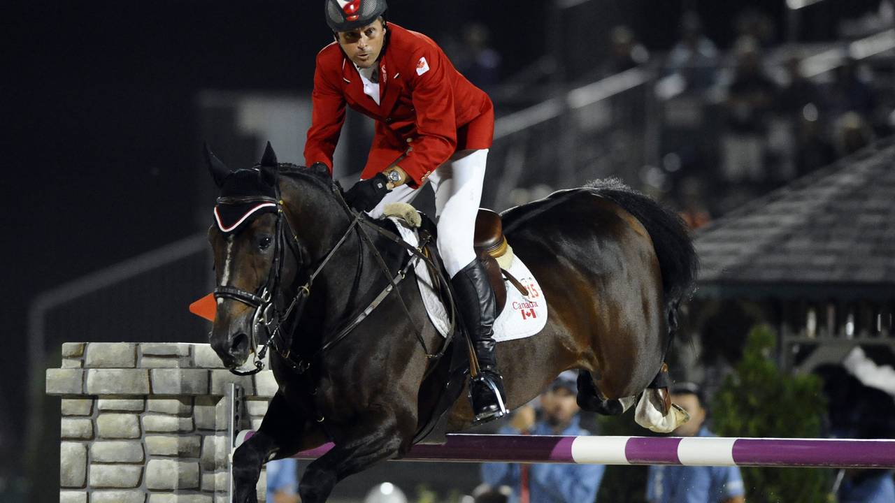 Lamaze vorig jaar in actie met Hickstead. (Foto: ANP)