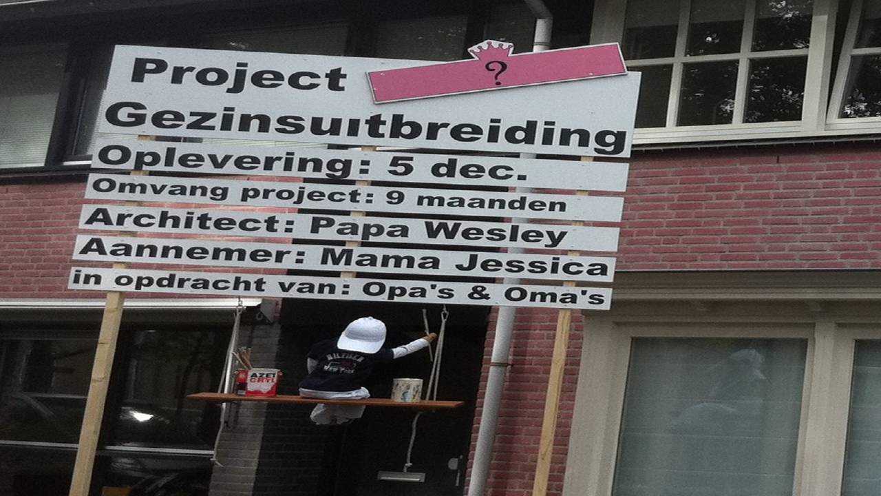 De dochter van Wesley kwam eerder dan verwacht