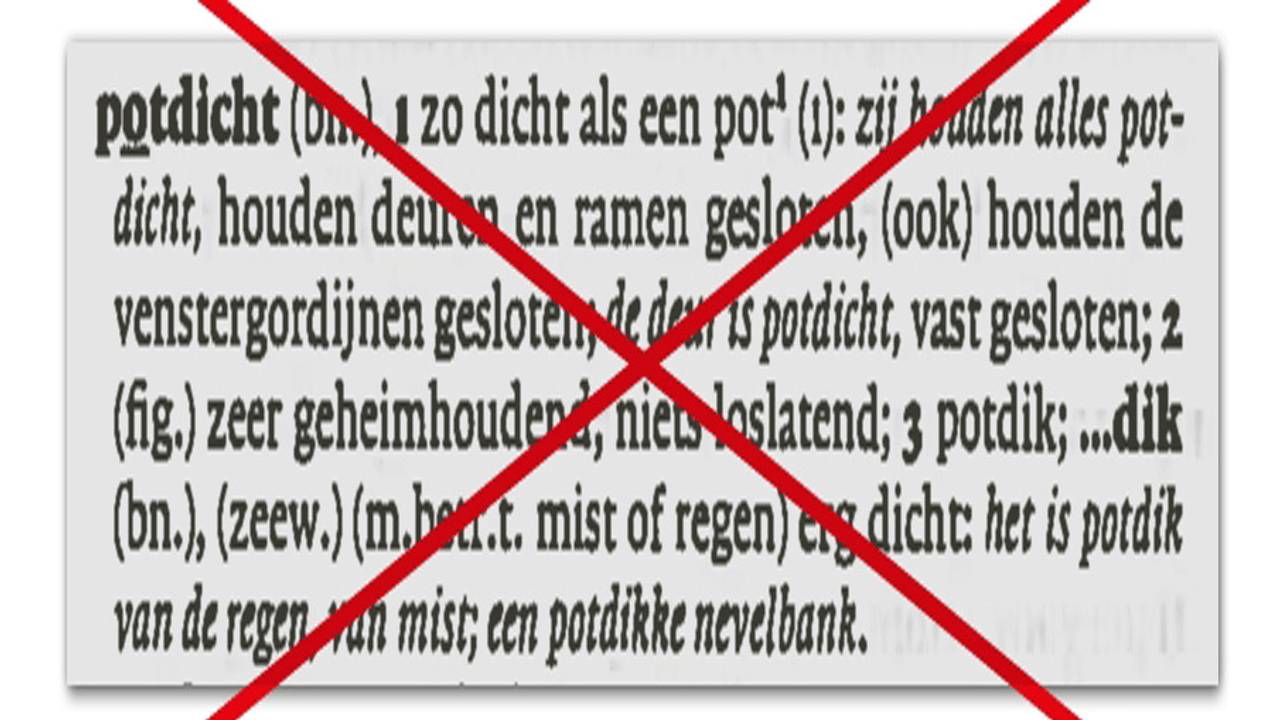 De groentenfabrikant wil 'potdicht' uit de Van Dale