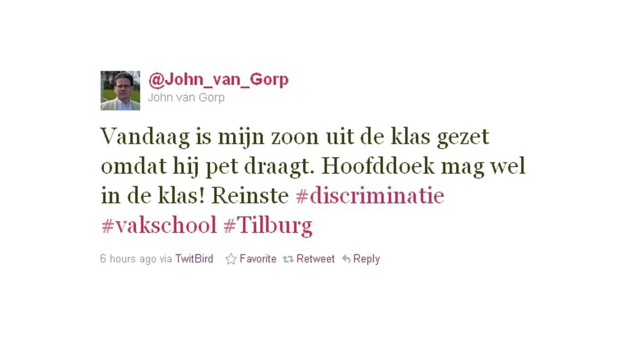 De bewuste tweet van raadslid Van Gorp