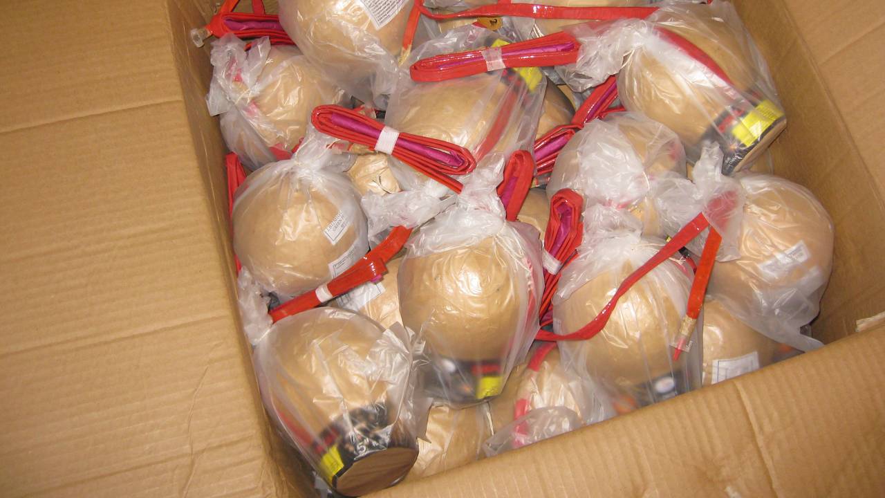 Er werd twintig dozen gevonden.