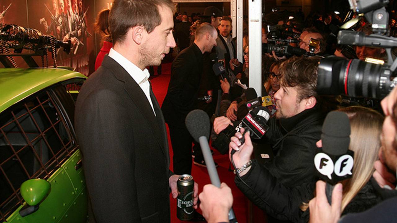 De New Kids tijdens de premiere van Nitro in Eindhoven