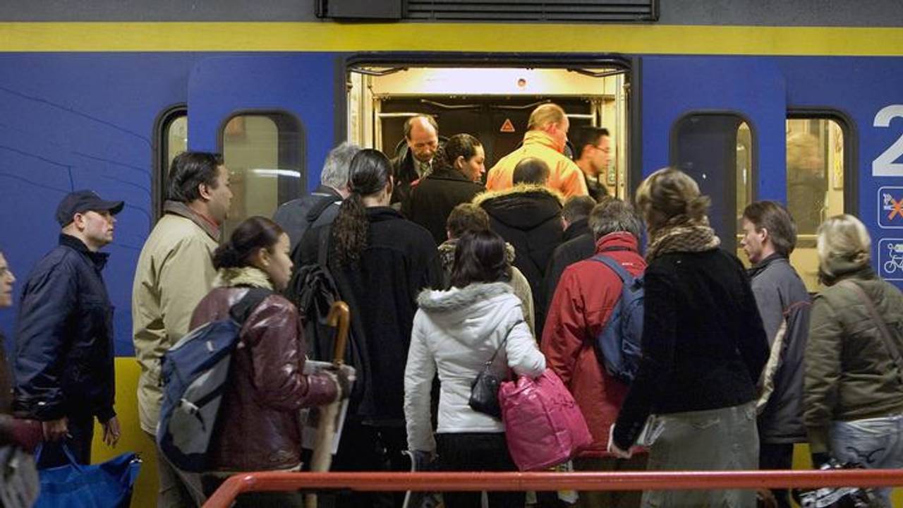 De meeste treinen hadden minder dan drie minuten vertraging.