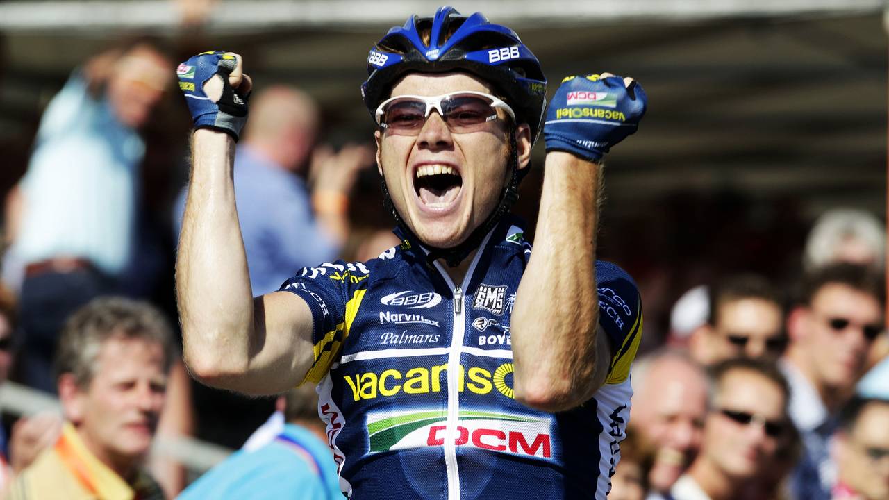 Pim Ligthart wordt Nederlands kampioen. Foto: ANP