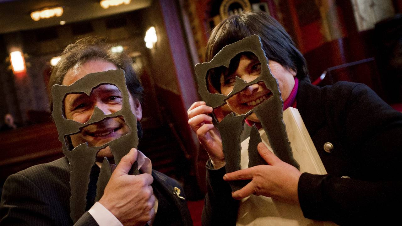 Leonard Retel Helmrich (L) samen met zijn vrouw. Foto: ANP