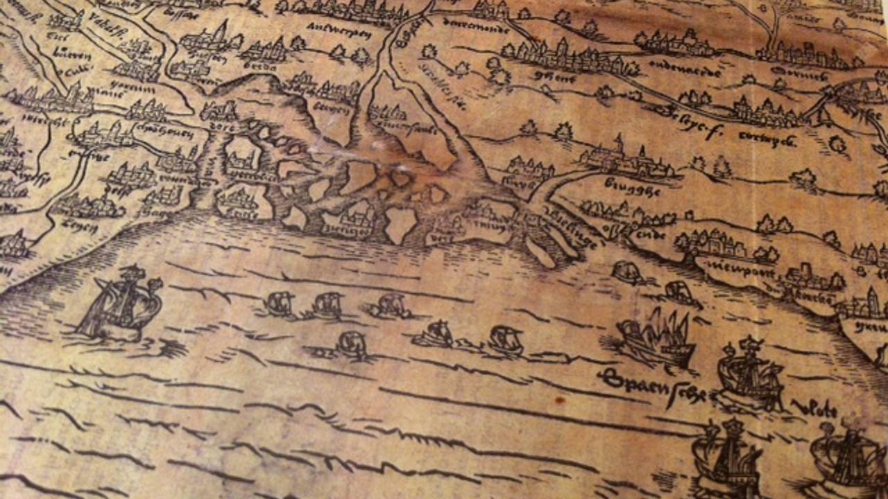 De Spaanse vloot anno 1557 op de Noordzee