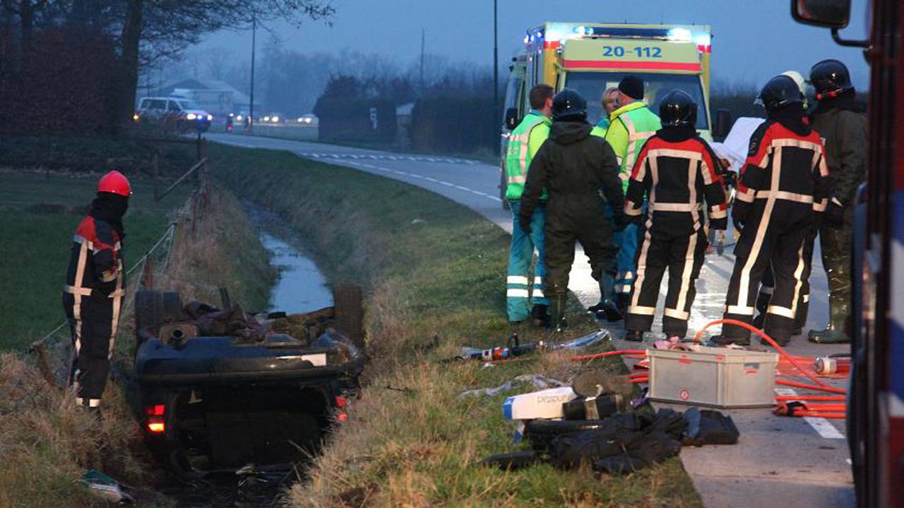 Ongeluk in Gilze. (Foto: Jeroen Stuve / Mainstay Media Breda)